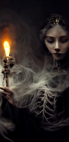 book banner - woman with flame